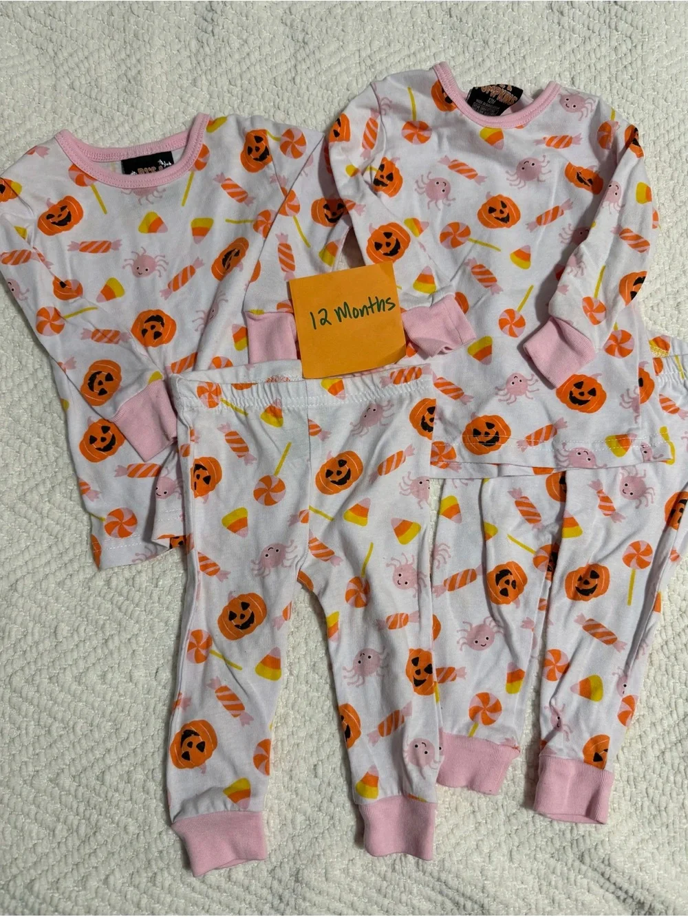 12 month twin Halloween PJS